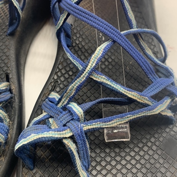 Chaco Blue White Sport Sandals Sz 10. SPT0670 - Picture 3 of 8